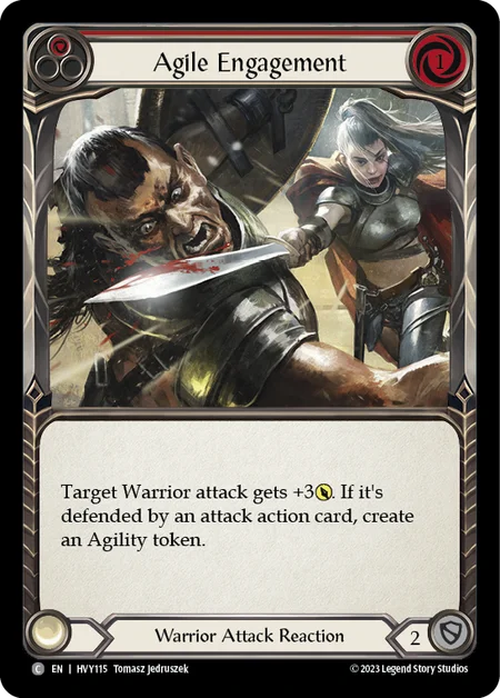 (HVY115) Flesh & Blood TCG Heavy Hitters Single: Agile Engagement (Red) (Regular)  Common