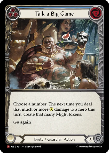 (HVY136) Flesh & Blood TCG Heavy Hitters Single: Talk a Big Game (Rainbow Foil)  Majestic