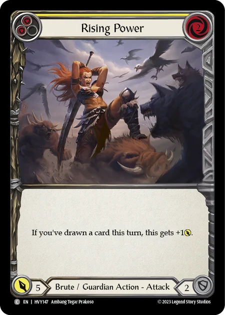 (HVY147) Flesh & Blood TCG Heavy Hitters Single: Rising Power (Yellow) (Regular)  Common