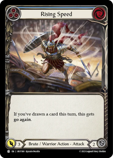 (HVY168) Flesh & Blood TCG Heavy Hitters Single: Rising Speed (Blue) (Regular)  Common