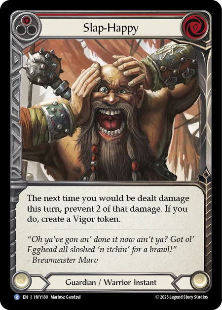 (HVY180) Flesh & Blood TCG Heavy Hitters Single: Slap-Happy (Rainbow Foil)  Rare
