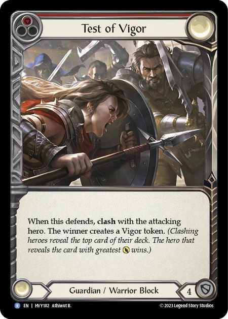 (HVY182) Flesh & Blood TCG Heavy Hitters Single: Test of Vigor (Regular)  Rare