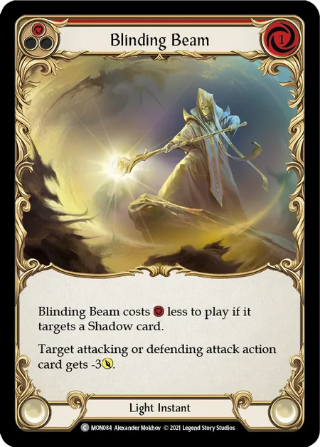 (MON084) Flesh & Blood TCG Monarch - First Single: Blinding Beam (Red) (Rainbow Foil)  Common