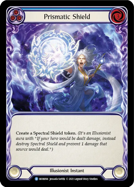 (MON094) Flesh & Blood TCG Monarch - First Single: Prismatic Shield (Blue) (Regular)  Rare