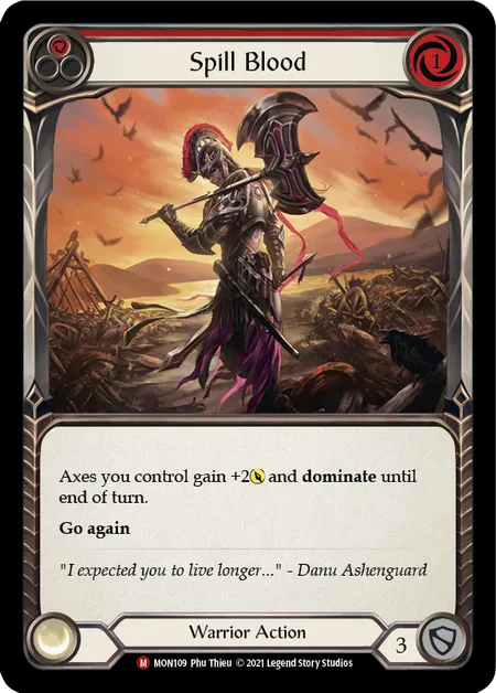 (MON109) Flesh & Blood TCG Monarch - First Single: Spill Blood (Regular)  Majestic