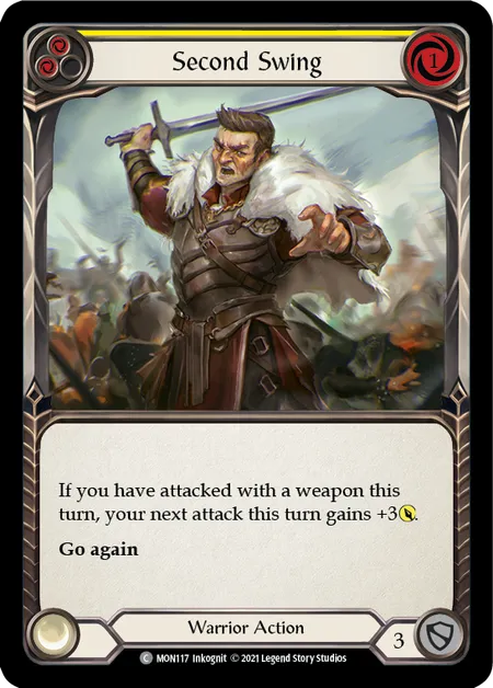 (MON117) Flesh & Blood TCG Monarch - First Single: Second Swing (Yellow) (Regular)  Common