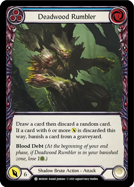 (MON140) Flesh & Blood TCG Monarch - First Single: Deadwood Rumbler (Blue) (Regular)  Common
