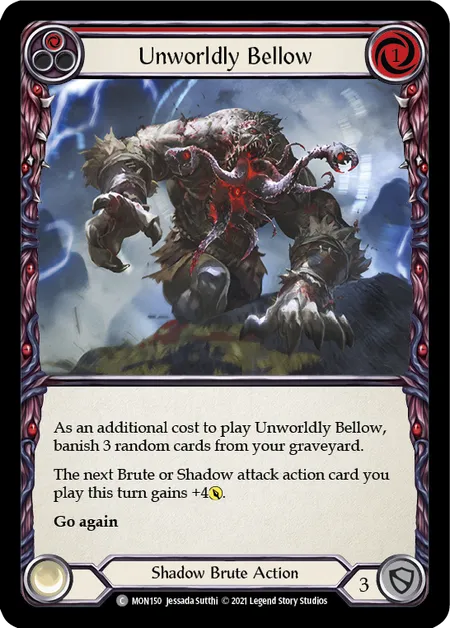 (MON150) Flesh & Blood TCG Monarch - First Single: Unworldly Bellow (Red) (Regular)  Common