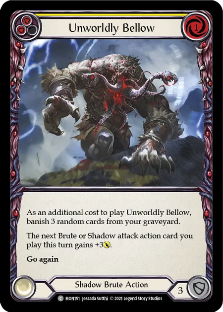 (MON151) Flesh & Blood TCG Monarch - First Single: Unworldly Bellow (Yellow) (Regular)  Common