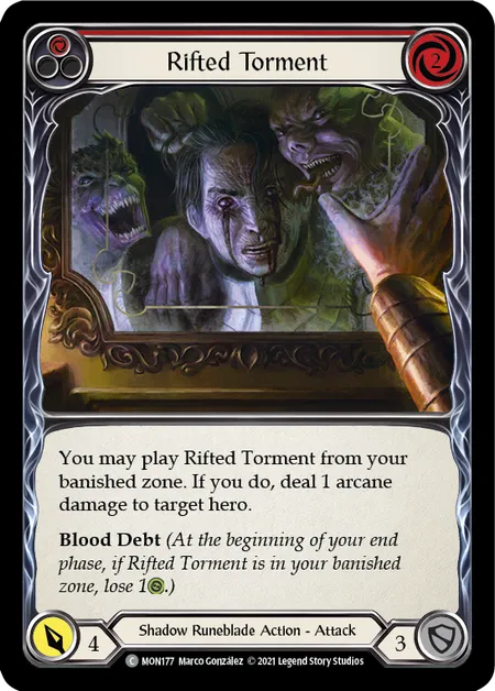 (MON177) Flesh & Blood TCG Monarch - First Single: Rifted Torment (Red) (Regular)  Common