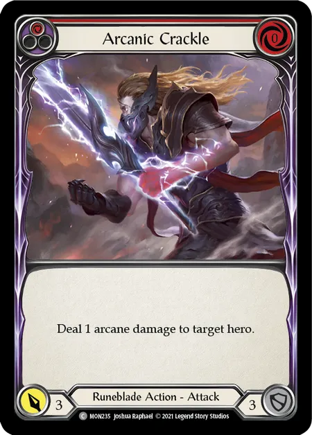 (MON235) Flesh & Blood TCG Monarch - First Single: Arcanic Crackle (Red) (Regular)  Common