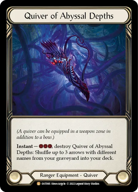 (OUT095) Flesh & Blood TCG Outsiders Single: Quiver of Abyssal Depths (Rainbow Foil)  Legendary