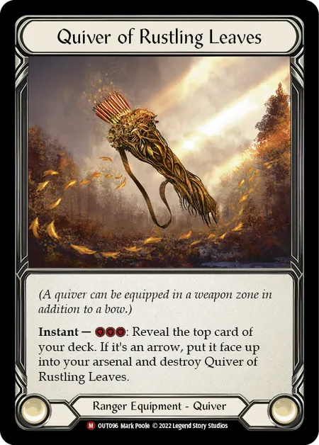 (OUT096) Flesh & Blood TCG Outsiders Single: Quiver of Rustling Leaves (Rainbow Foil)  Majestic