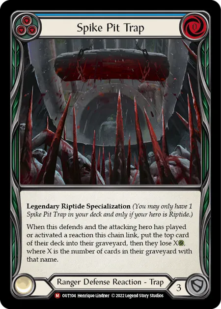 (OUT104) Flesh & Blood TCG Outsiders Single: Spike Pit Trap (Regular)  Majestic