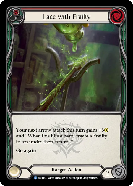(OUT113) Flesh & Blood TCG Outsiders Single: Lace with Frailty (Regular)  Rare