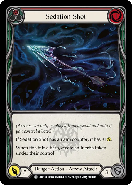 (OUT124) Flesh & Blood TCG Outsiders Single: Sedation Shot (Red) (Rainbow Foil)  Common