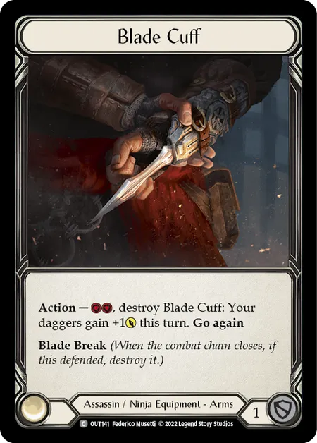 (OUT141) Flesh & Blood TCG Outsiders Single: Blade Cuff (Rainbow Foil)  Common
