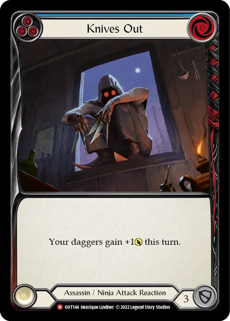 (OUT144) Flesh & Blood TCG Outsiders Single: Knives Out (Rainbow Foil)  Majestic