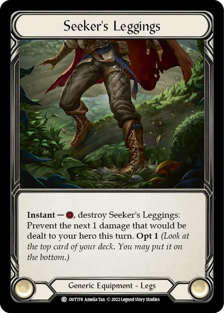 (OUT178) Flesh & Blood TCG Outsiders Single: Seeker's Leggings (Cold Foil)  Common