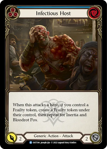 (OUT194) Flesh & Blood TCG Outsiders Single: Infectious Host (Blue) (Regular)  Rare