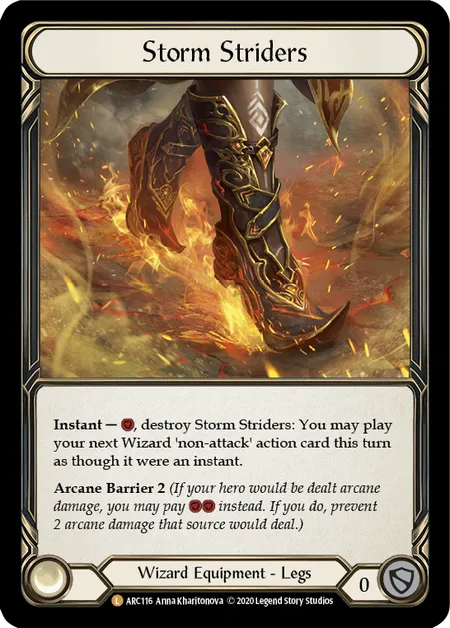 (ARC116) Flesh & Blood TCG Arcane Rising - Unlimited Single: Storm Striders (Rainbow Foil)  Legendary