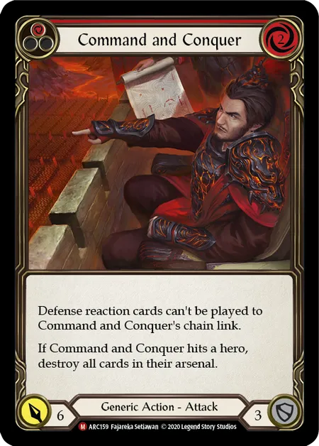 (ARC159) Flesh & Blood TCG Arcane Rising - Unlimited Single: Command and Conquer (Rainbow Foil)  Majestic
