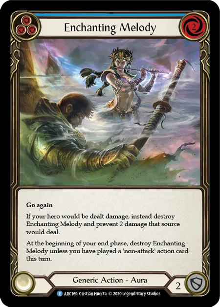 (ARC169) Flesh & Blood TCG Arcane Rising - Unlimited Single: Enchanting Melody (Blue) (Regular)  Rare