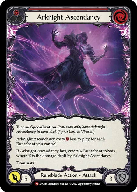 (ARC080) Flesh & Blood TCG Arcane Rising - Unlimited Single: Arknight Ascendancy (Rainbow Foil)  Majestic