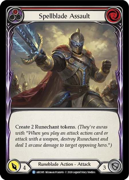 (ARC085) Flesh & Blood TCG Arcane Rising - Unlimited Single: Spellblade Assault (Red) (Rainbow Foil)  Rare