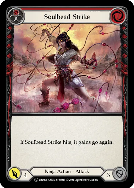 (CRU066) Flesh & Blood TCG Crucible of War - Unlimited Single: Soulbead Strike (Red) (Regular)  Common
