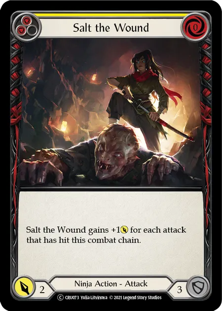 (CRU073) Flesh & Blood TCG Crucible of War - Unlimited Single: Salt the Wound (Regular)  Common