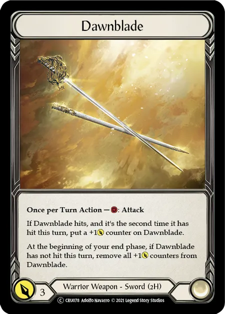 (CRU078) Flesh & Blood TCG Crucible of War - Unlimited Single: Dawnblade (Rainbow Foil)  Common