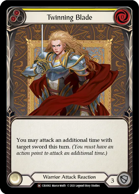 (CRU082) Flesh & Blood TCG Crucible of War - Unlimited Single: Twinning Blade (Regular)  Majestic