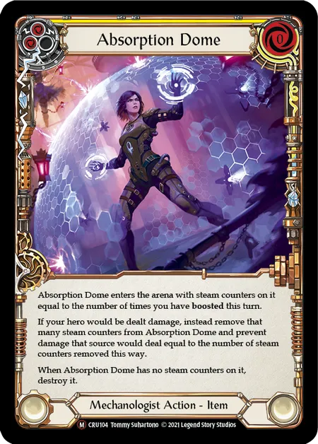 (CRU104) Flesh & Blood TCG Crucible of War - Unlimited Single: Absorption Dome (Regular)  Majestic