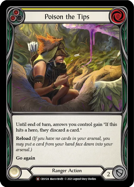 (CRU124) Flesh & Blood TCG Crucible of War - Unlimited Single: Poison the Tips (Regular)  Majestic