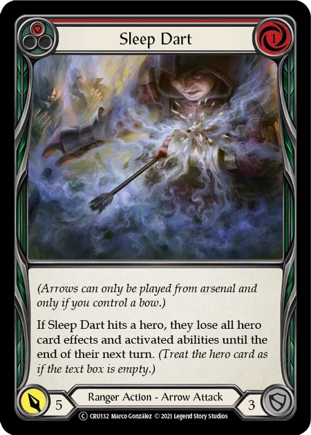 (CRU132) Flesh & Blood TCG Crucible of War - Unlimited Single: Sleep Dart (Red) (Regular)  Common