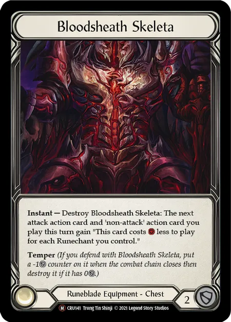 (CRU141) Flesh & Blood TCG Crucible of War - Unlimited Single: Bloodsheath Skeleta (Regular)  Majestic