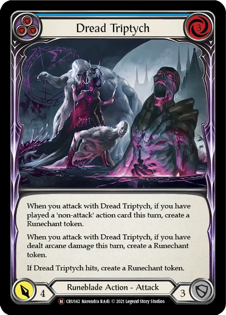 (CRU142) Flesh & Blood TCG Crucible of War - Unlimited Single: Dread Triptych (Regular)  Majestic