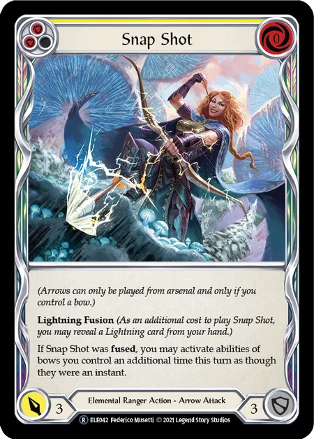 (ELE042) Flesh & Blood TCG Tales of Aria - Unlimited Single: Snap Shot (Yellow) (Rainbow Foil)  Rare