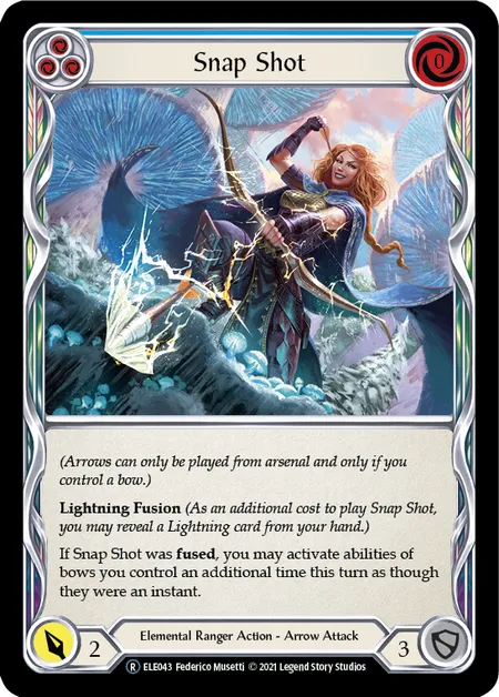 (ELE043) Flesh & Blood TCG Tales of Aria - Unlimited Single: Snap Shot (Blue) (Rainbow Foil)  Rare