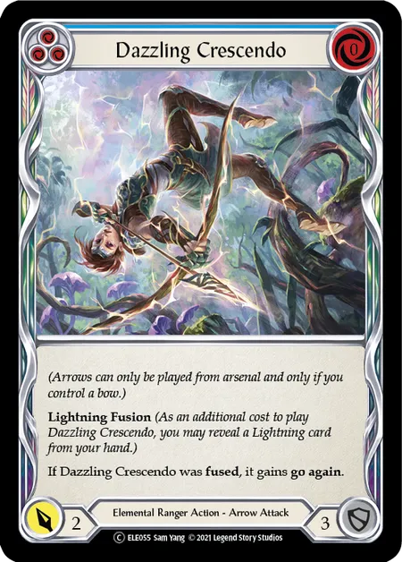 (ELE055) Flesh & Blood TCG Tales of Aria - Unlimited Single: Dazzling Crescendo (Blue) (Regular)  Common