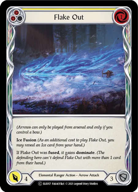 (ELE057) Flesh & Blood TCG Tales of Aria - Unlimited Single: Flake Out (Yellow) (Regular)  Common