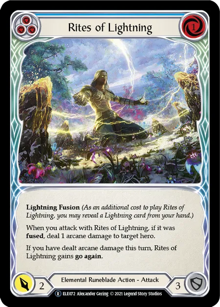 (ELE072) Flesh & Blood TCG Tales of Aria - Unlimited Single: Rites of Lightning (Blue) (Regular)  Rare