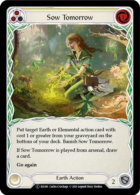 (ELE141) Flesh & Blood TCG Tales of Aria - Unlimited Single: Sow Tomorrow (Yellow) (Regular)  Common