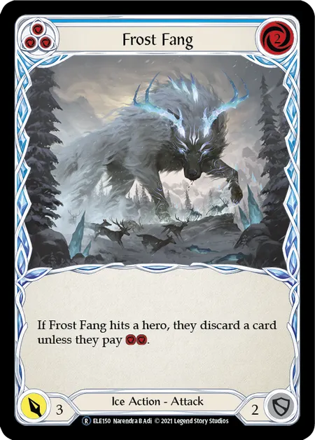 (ELE150) Flesh & Blood TCG Tales of Aria - Unlimited Single: Frost Fang (Blue) (Regular)  Rare