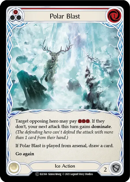 (ELE166) Flesh & Blood TCG Tales of Aria - Unlimited Single: Polar Blast (Red) (Regular)  Common