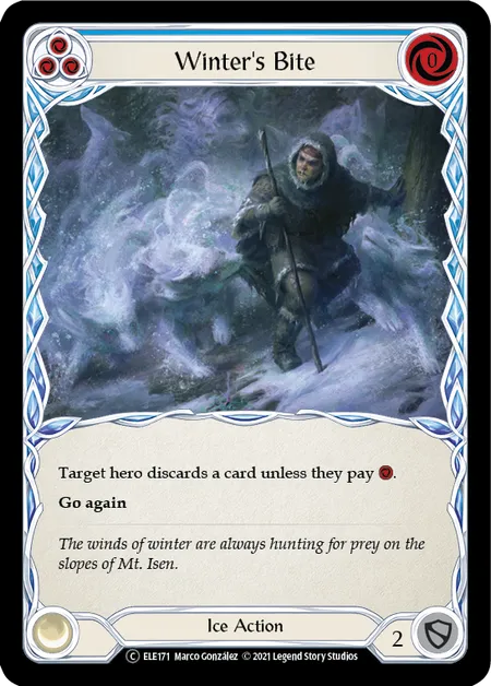 (ELE171) Flesh & Blood TCG Tales of Aria - Unlimited Single: Winter's Bite (Blue) (Regular)  Common