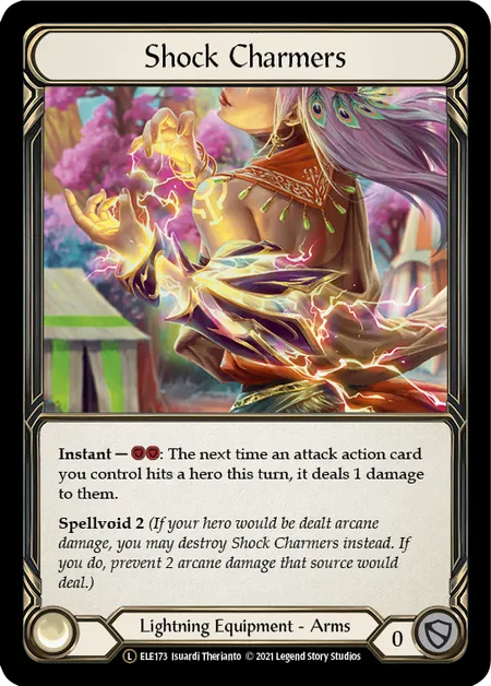 (ELE173) Flesh & Blood TCG Tales of Aria - Unlimited Single: Shock Charmers (Rainbow Foil)  Legendary