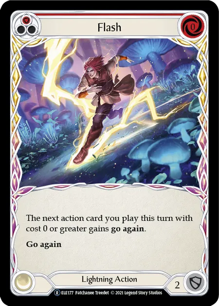 (ELE177) Flesh & Blood TCG Tales of Aria - Unlimited Single: Flash (Red) (Rainbow Foil)  Rare