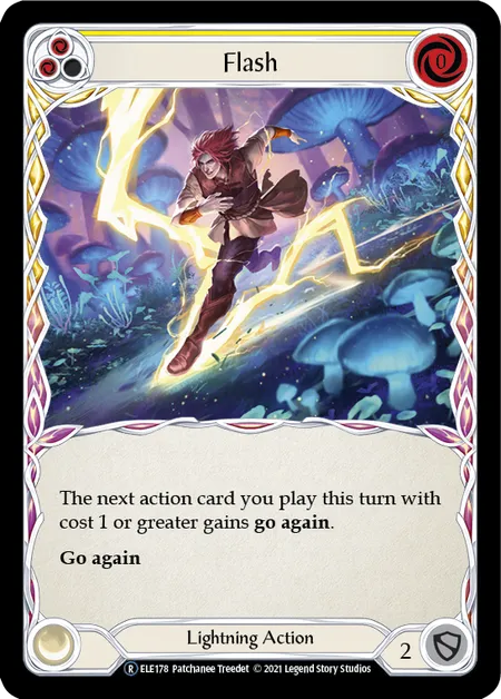 (ELE178) Flesh & Blood TCG Tales of Aria - Unlimited Single: Flash (Yellow) (Rainbow Foil)  Rare